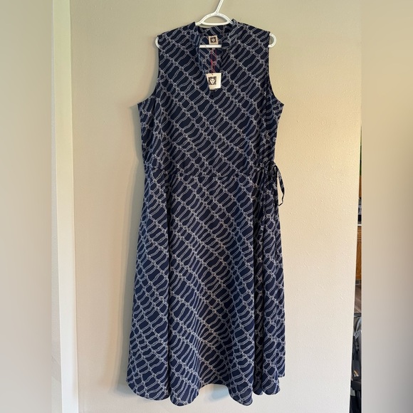 NWT Anne Klein Rope Print Midi Dress - Picture 2 of 10